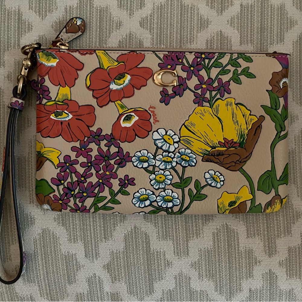 Coach Floral Wristlet